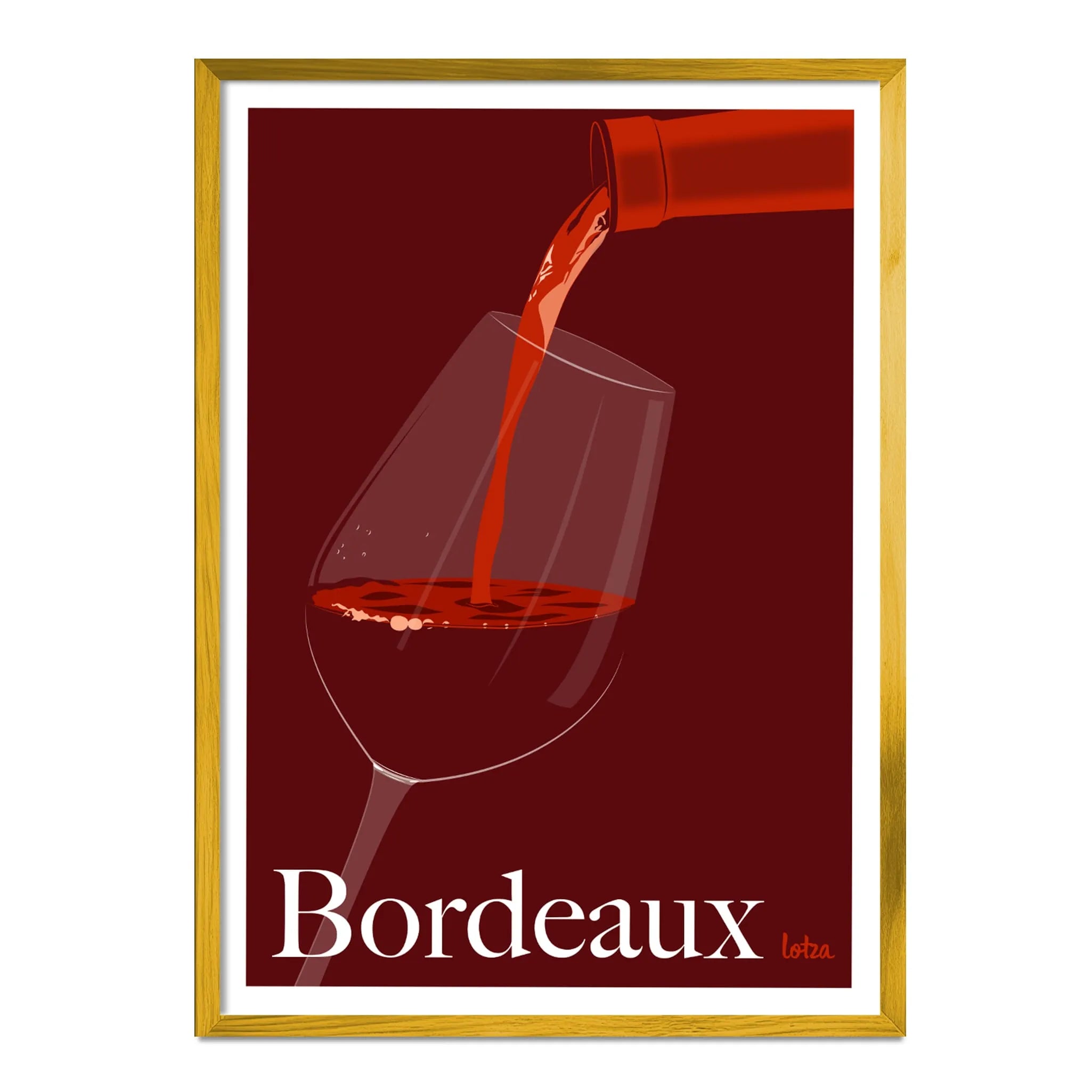 Affiche Bordeaux - Verre