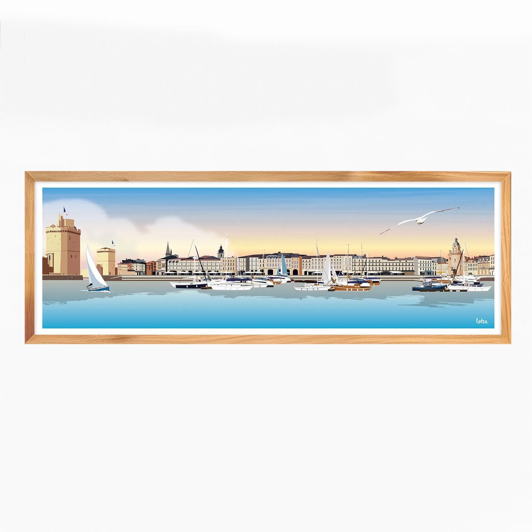 La Rochelle Poster - Panoramic View of the Old Port