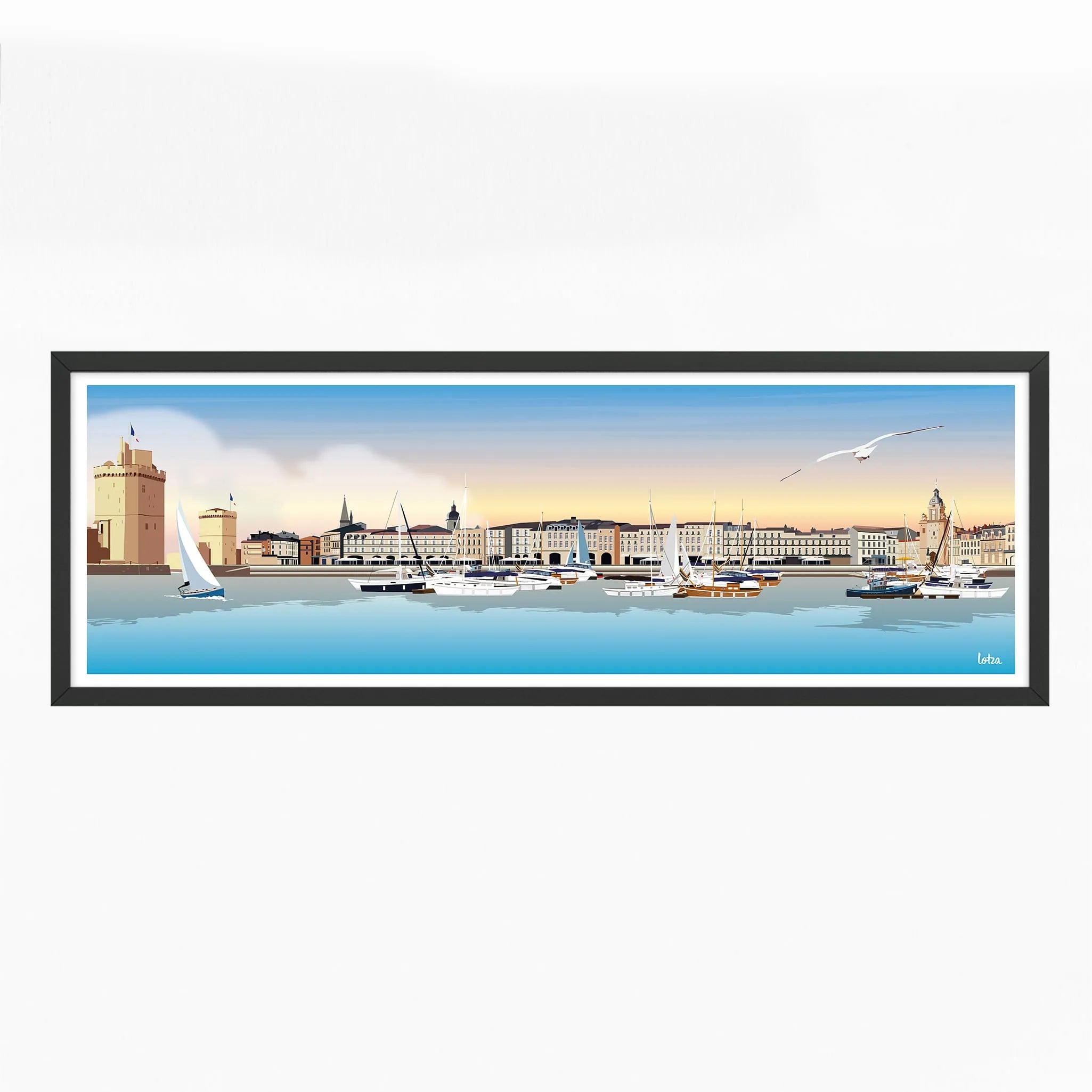 La Rochelle Poster - Panoramic View of the Old Port