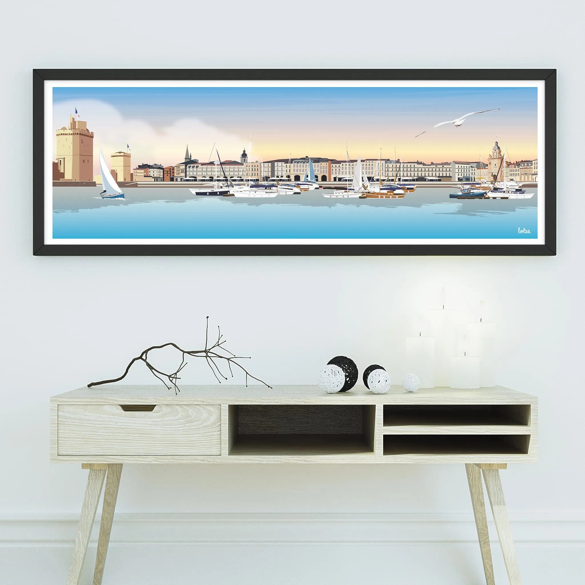La Rochelle Poster - Panoramic View of the Old Port