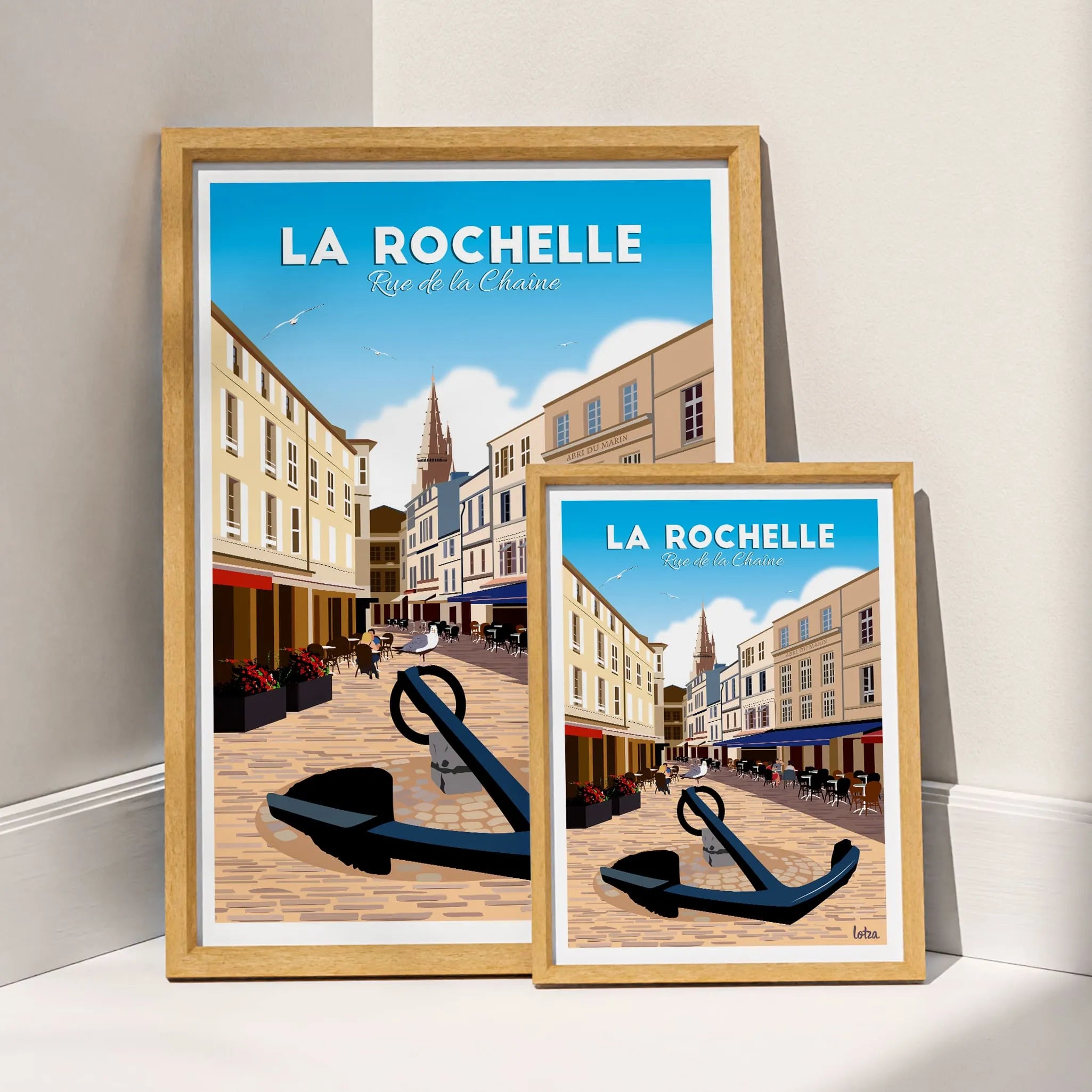 Affiche La Rochelle - Rue de la Chaîne