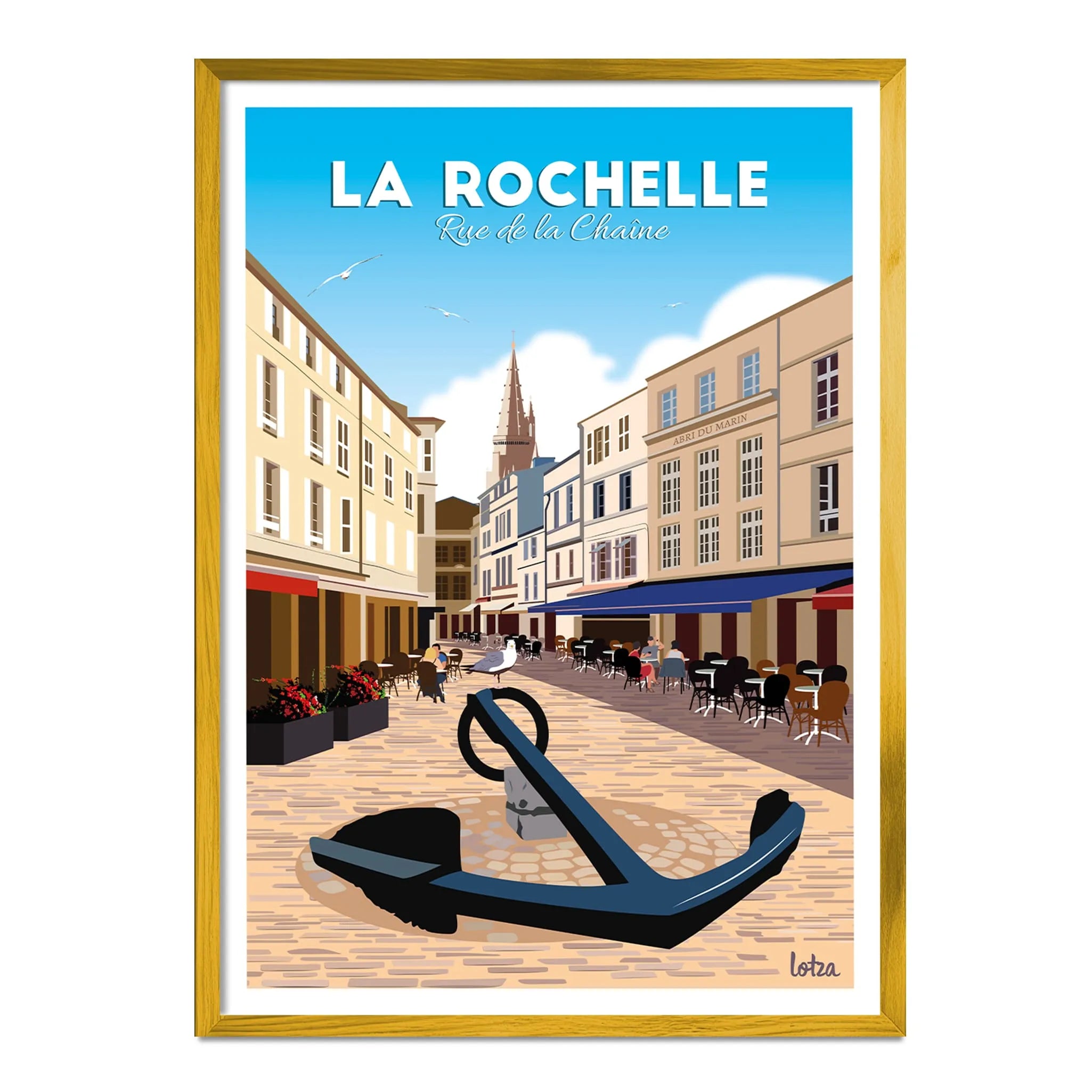 Affiche La Rochelle - Rue de la Chaîne