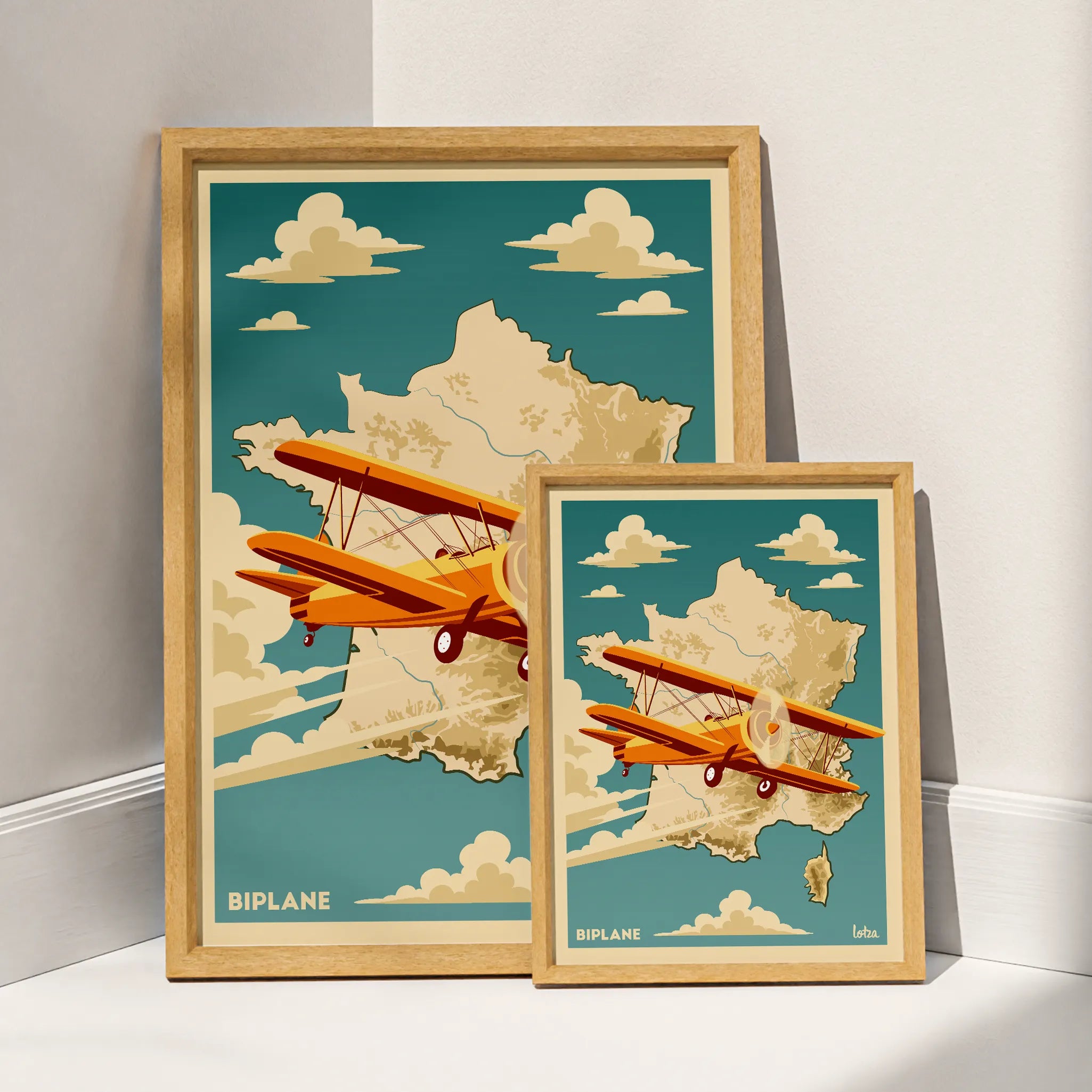 Affiche Avion - Biplane