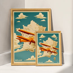 Affiche Avion - Biplane