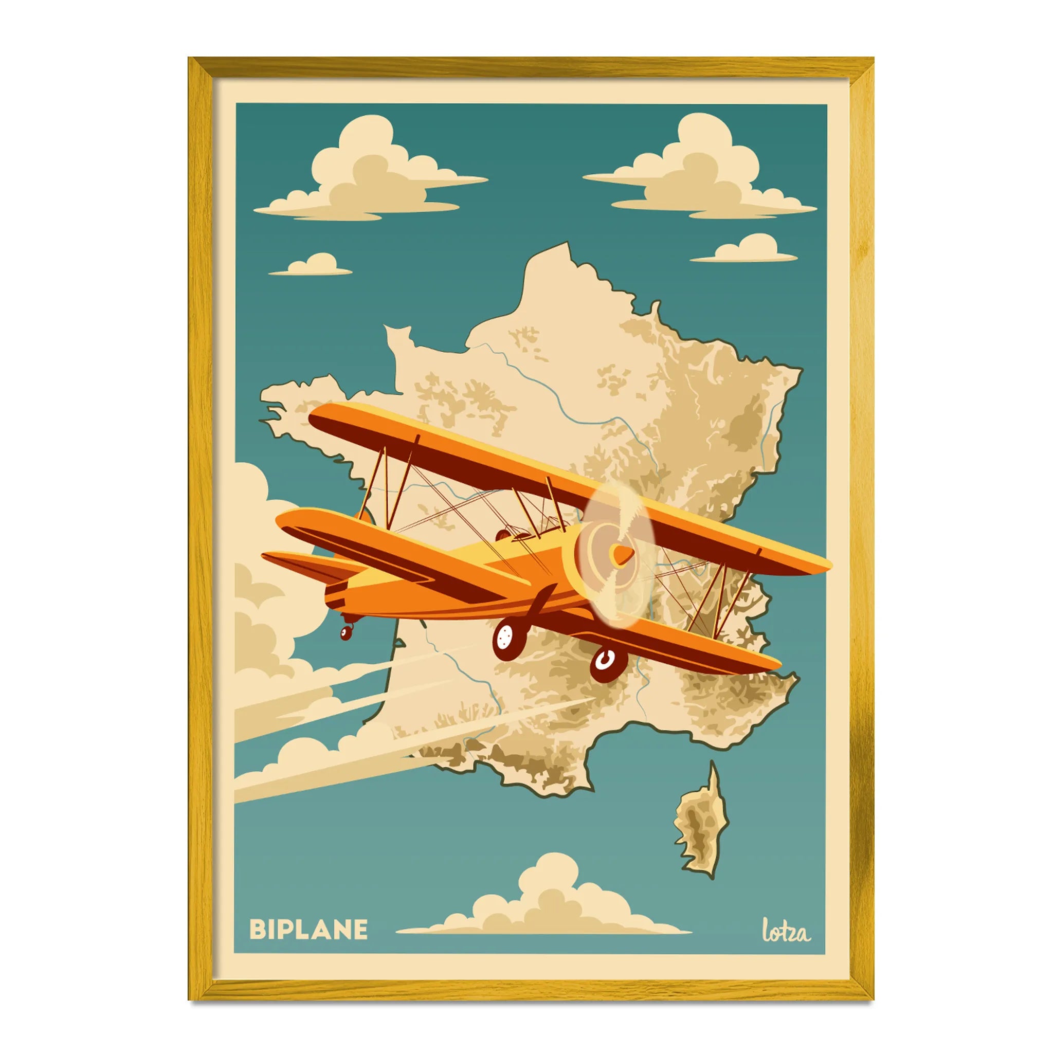 Affiche Avion - Biplane