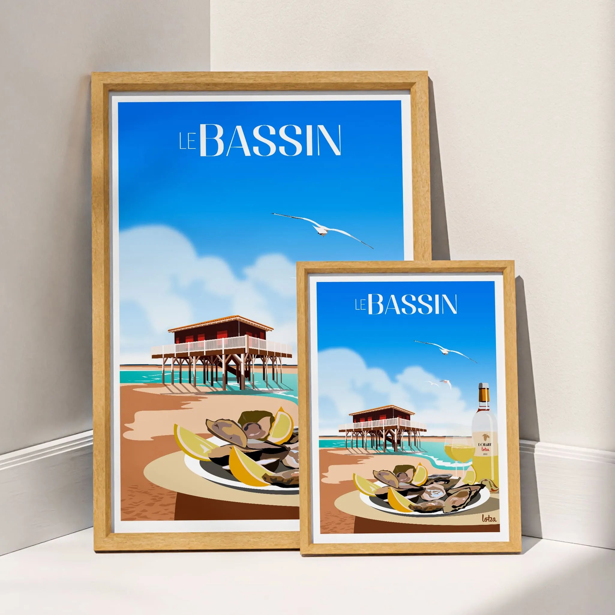 Affiche Bassin - Cabanes