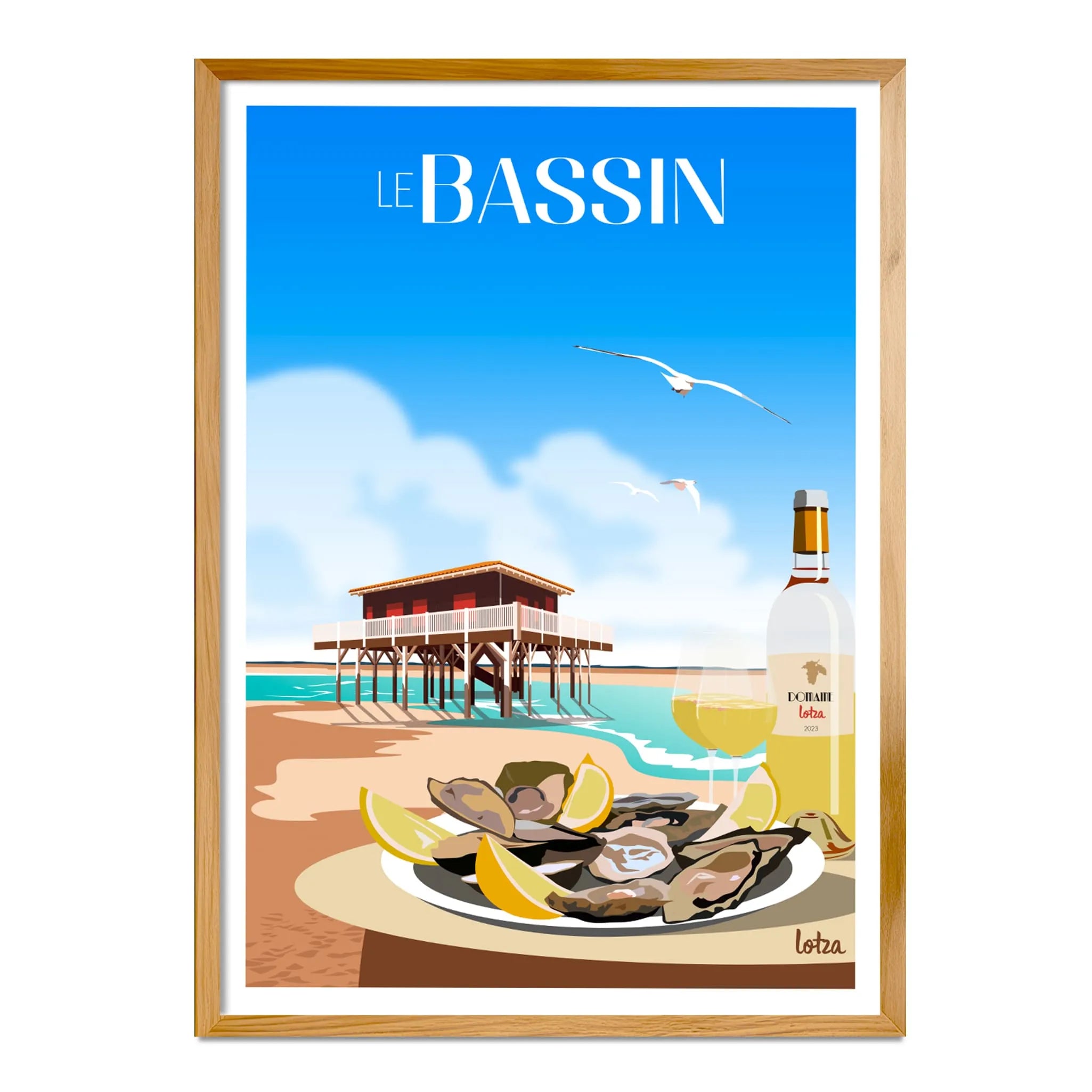 Affiche Bassin - Cabanes