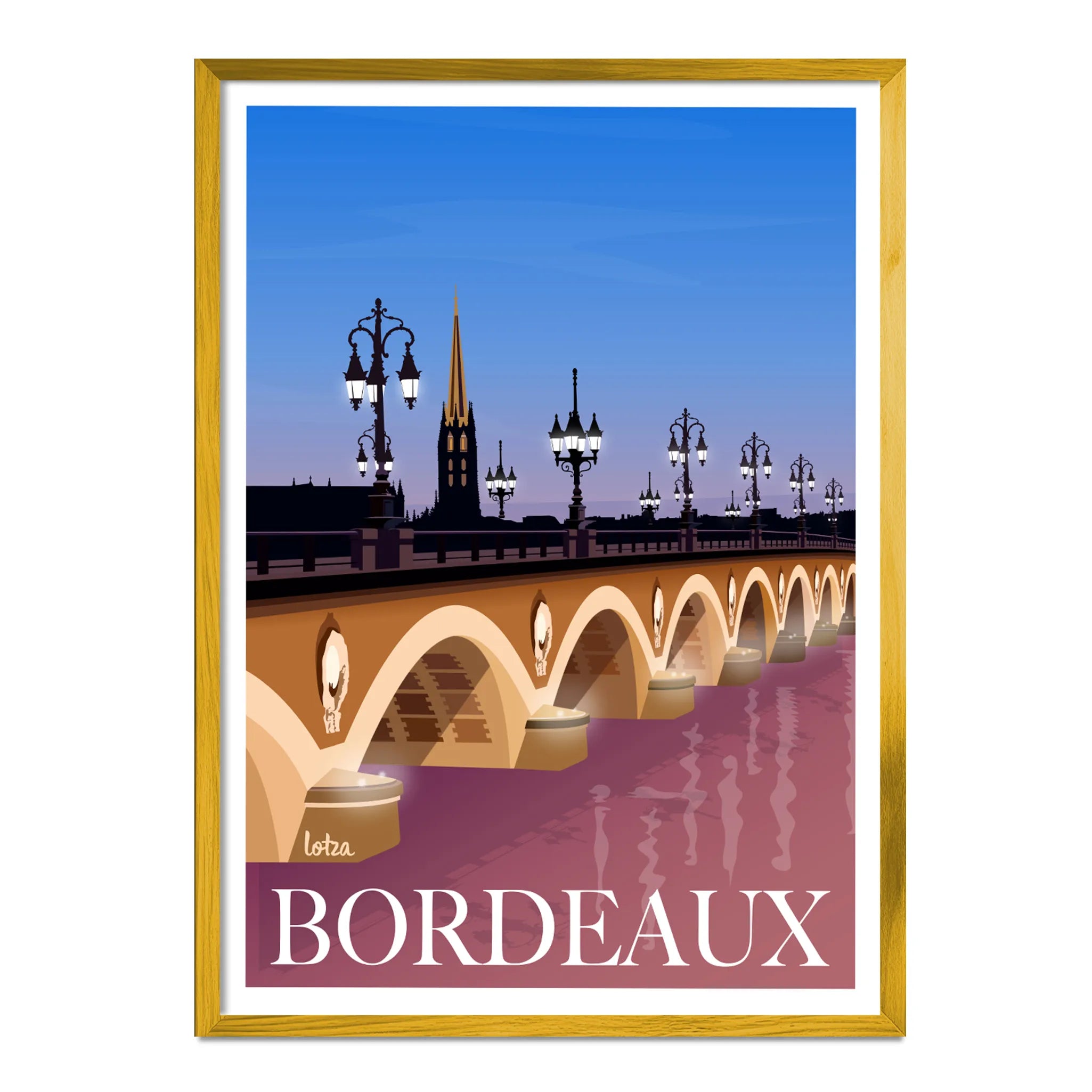Affiche Bordeaux - Pont de Pierre