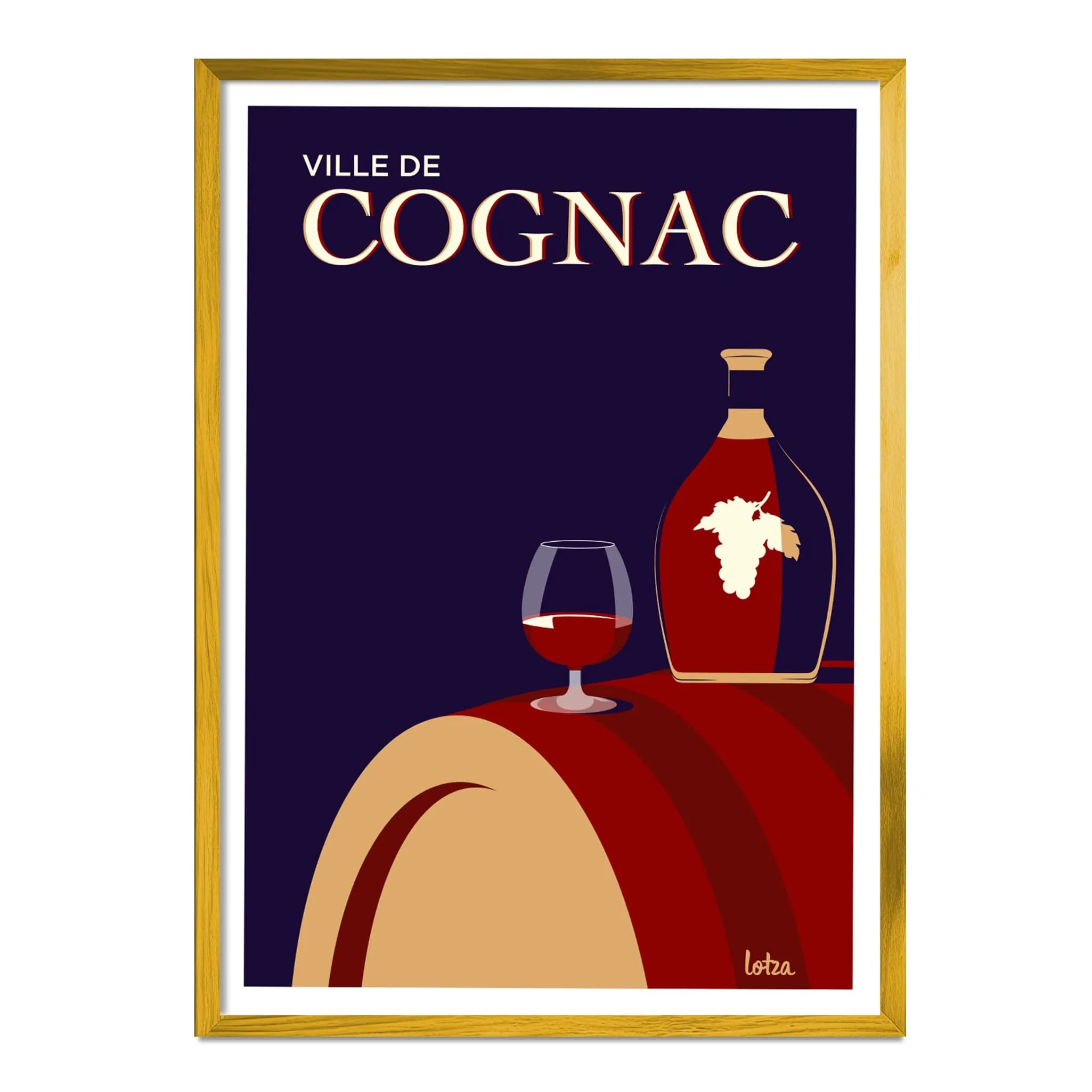 Affiche Cognac (bleu)