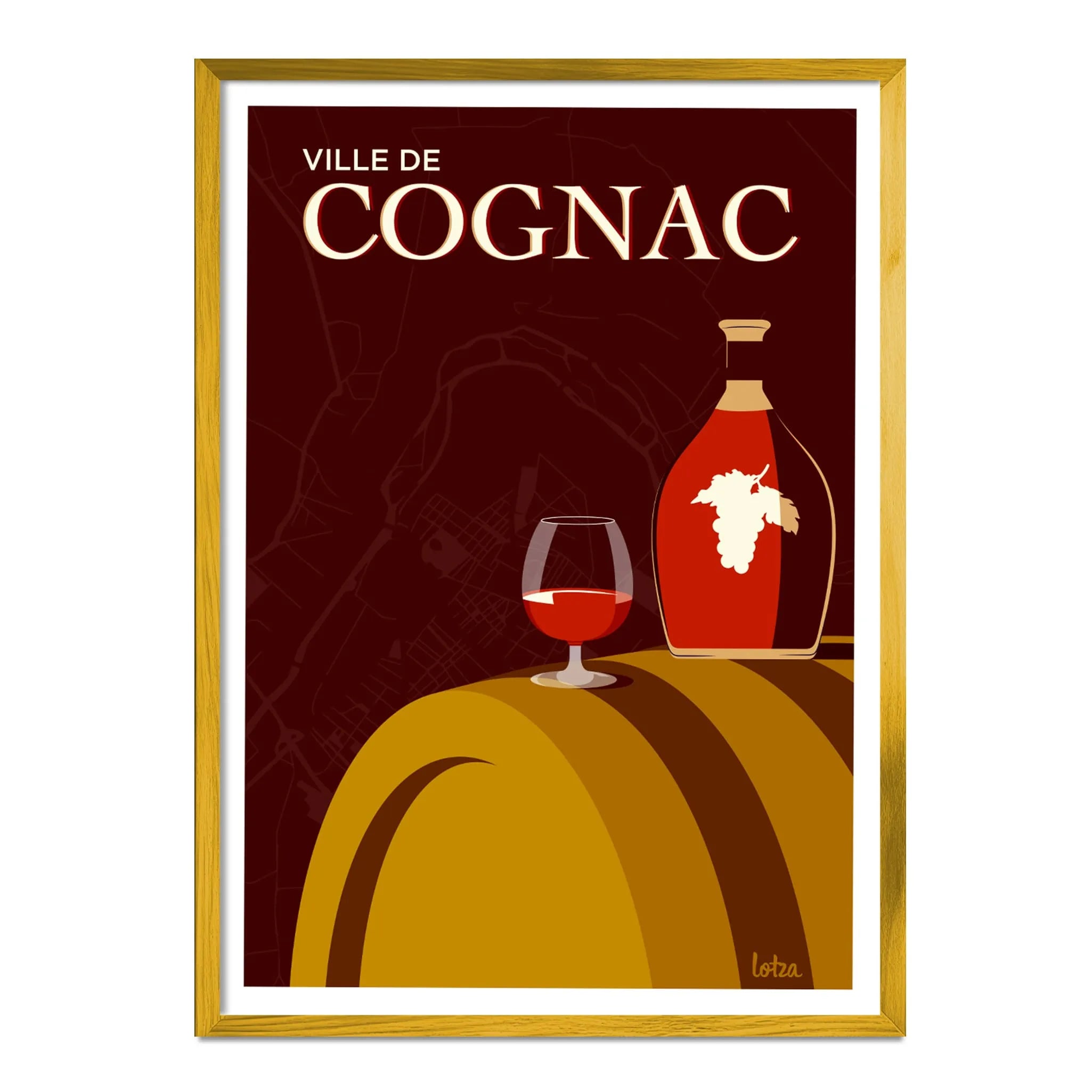 Affiche Cognac (marron)
