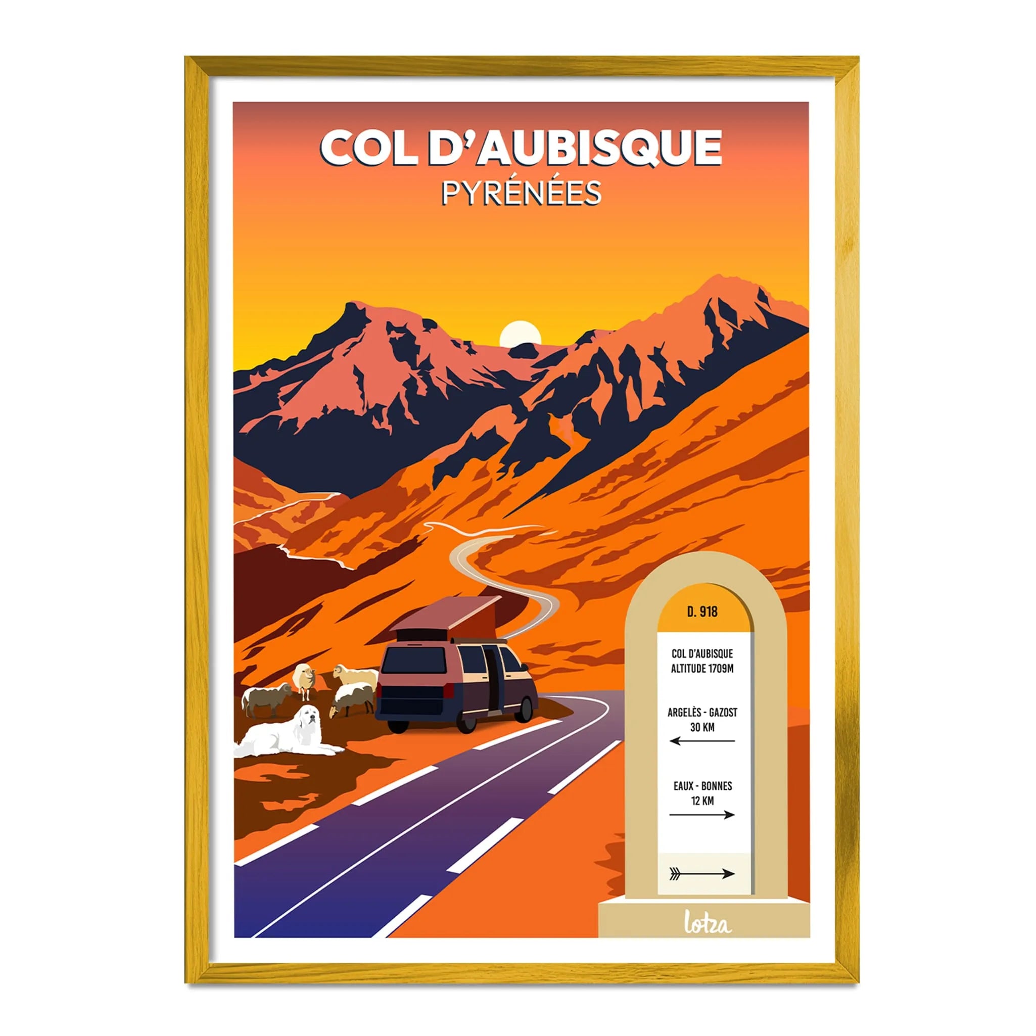 Affiche Col d'Aubisque - Van Life