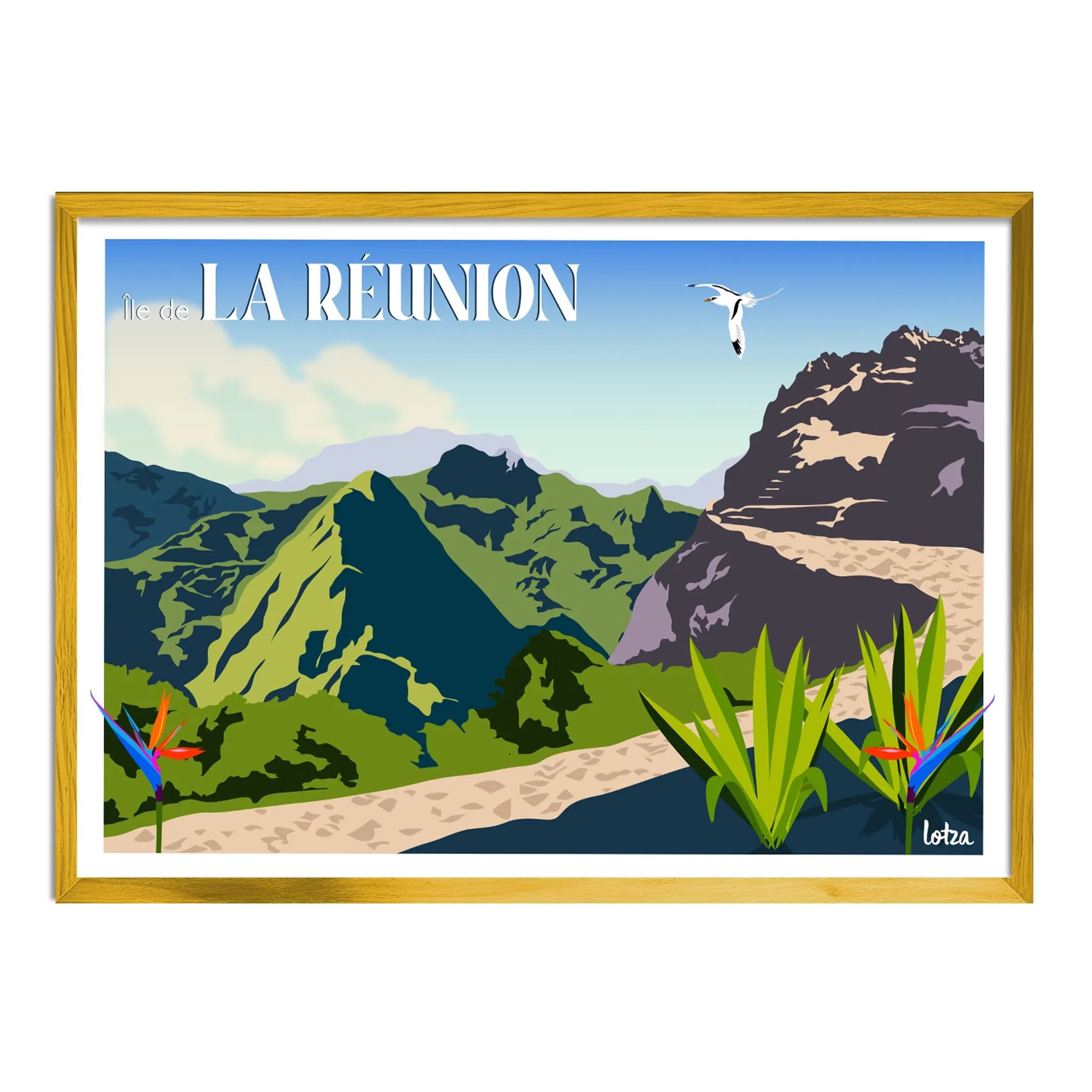 Affiche Île de La Réunion - Cirque de Mafate