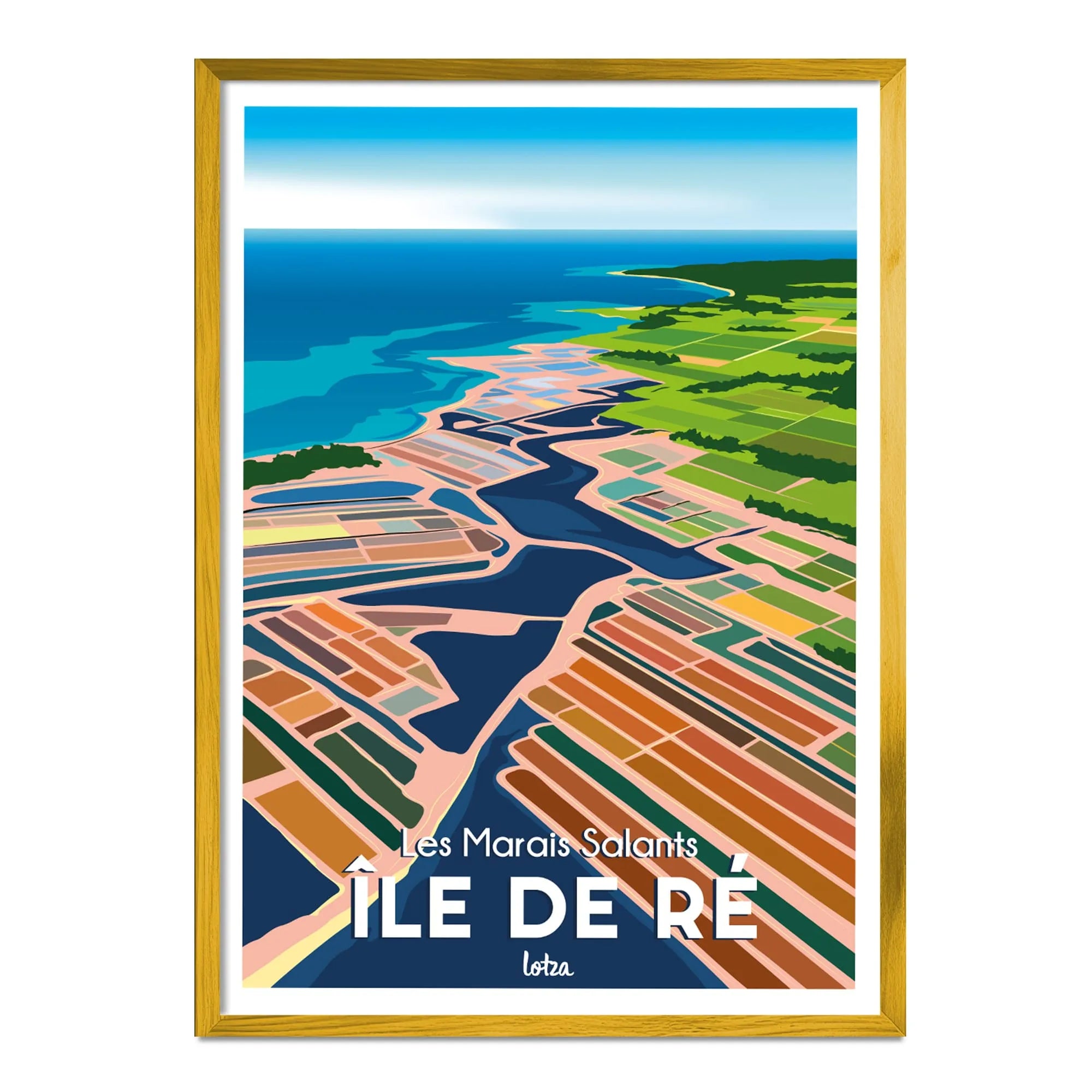 Affiche Île de Ré - Marais Salants