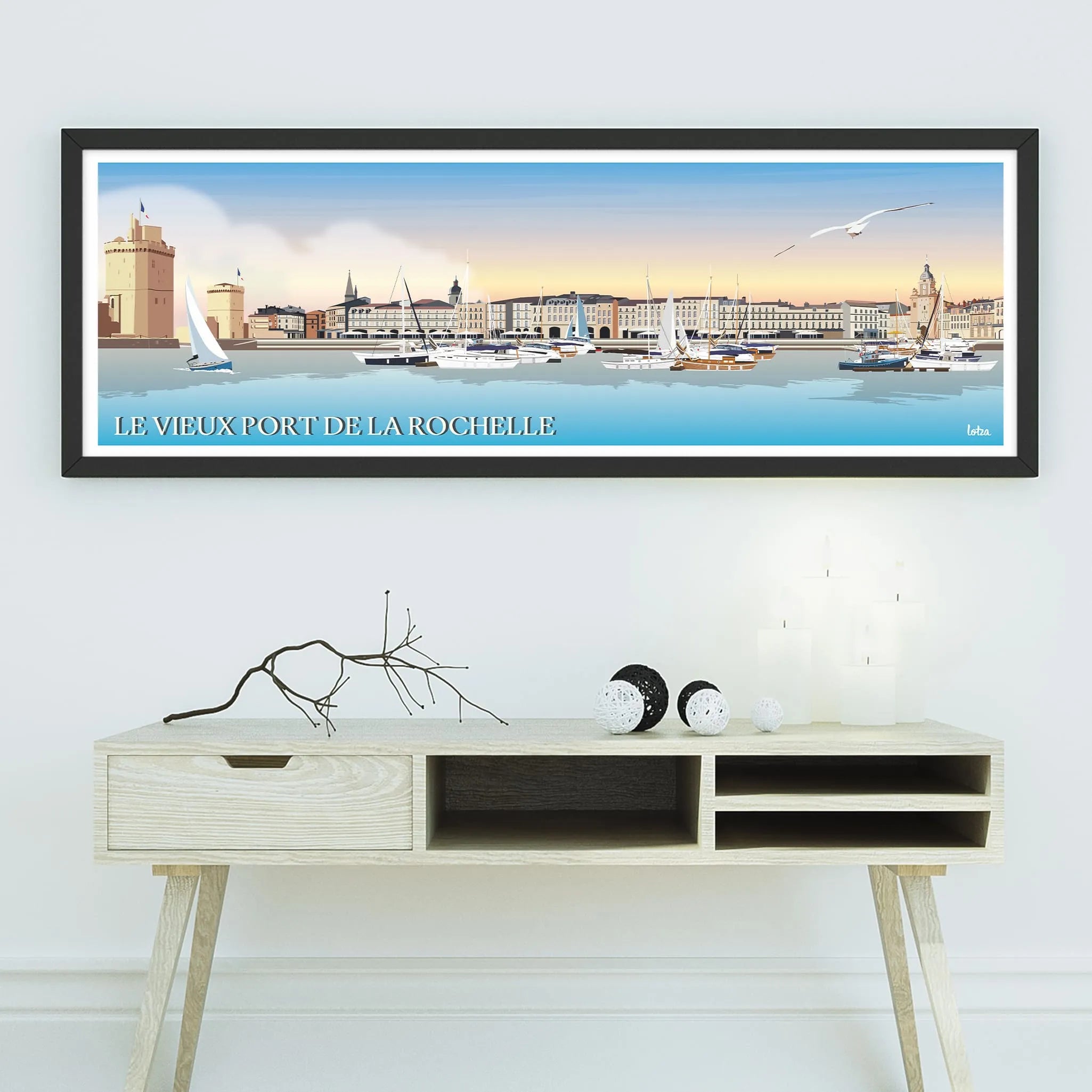Affiche La Rochelle - Panoramique Le Vieux Port