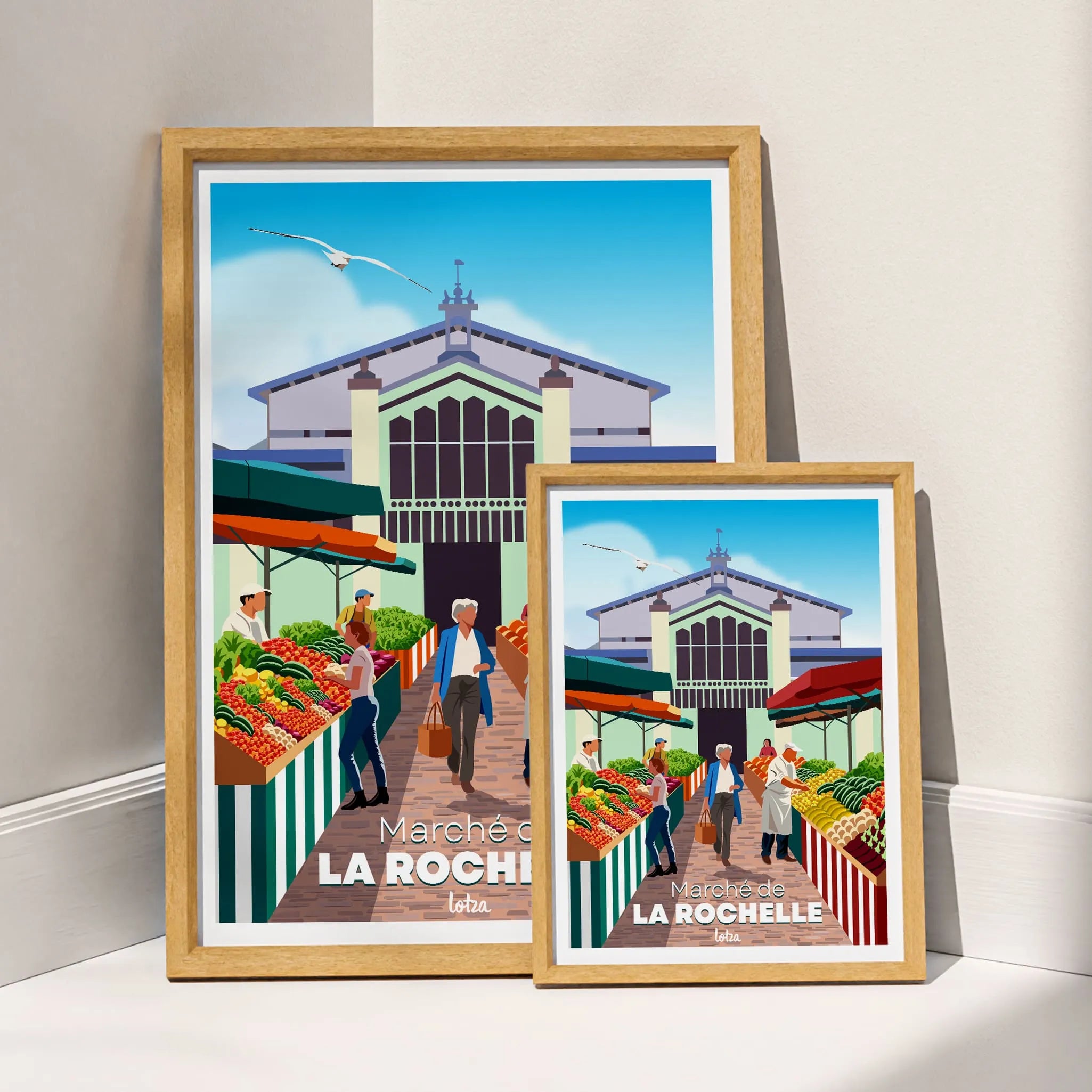 Affiche La Rochelle - Marché