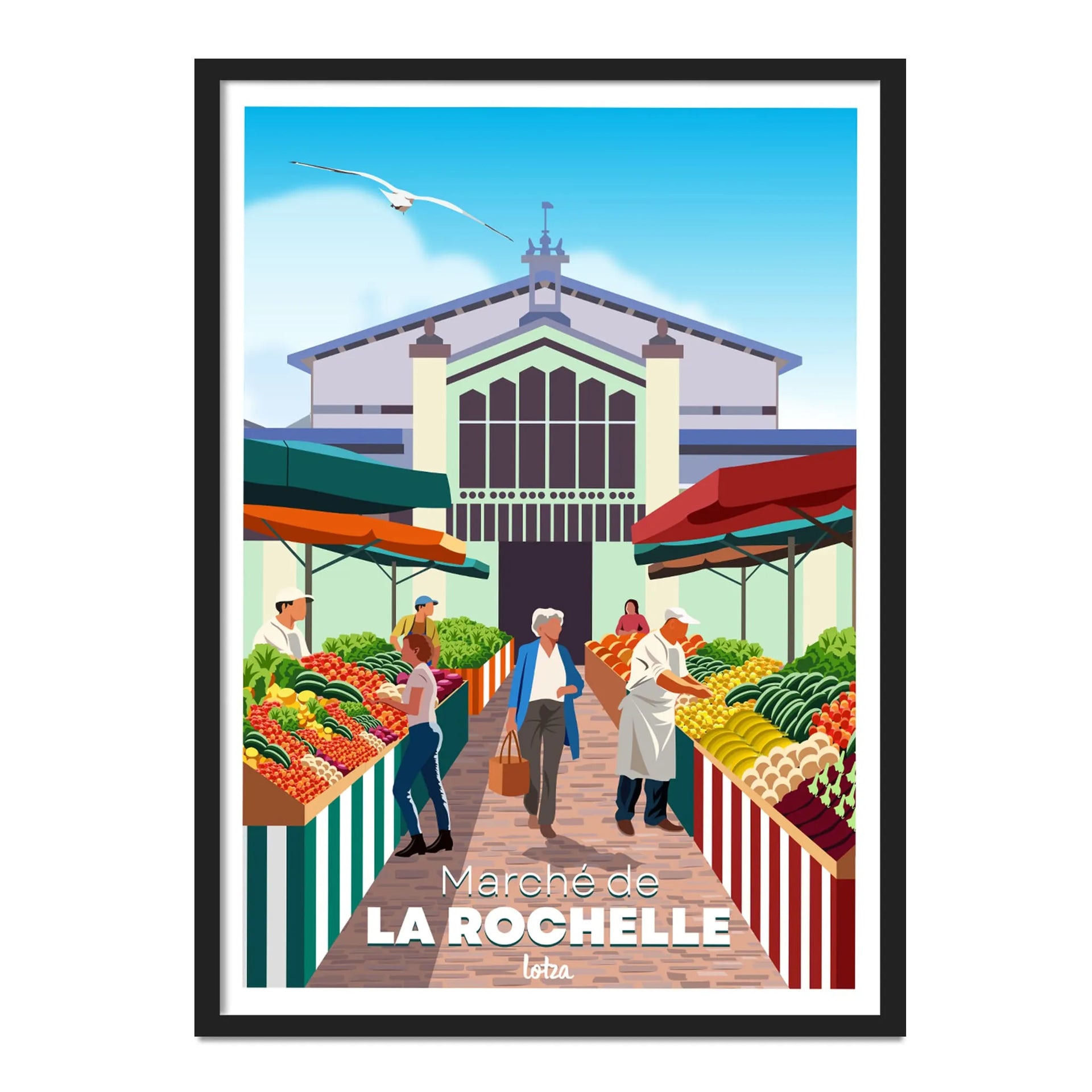 La Rochelle Market Poster