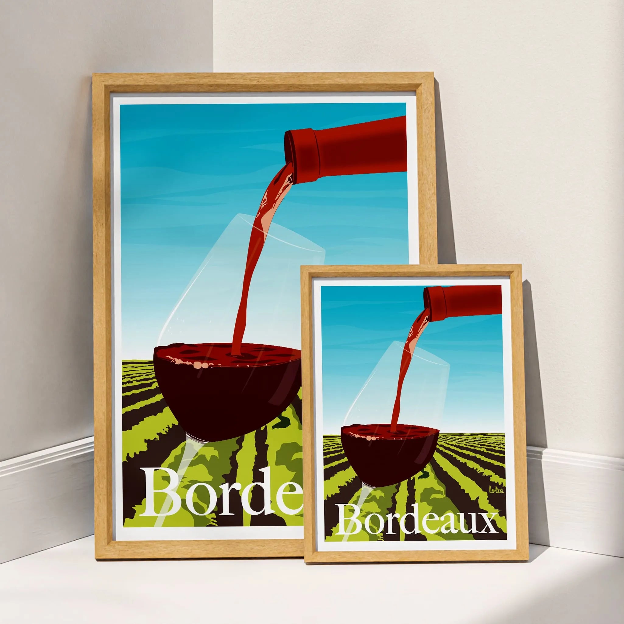 Affiche Bordeaux - Vignes