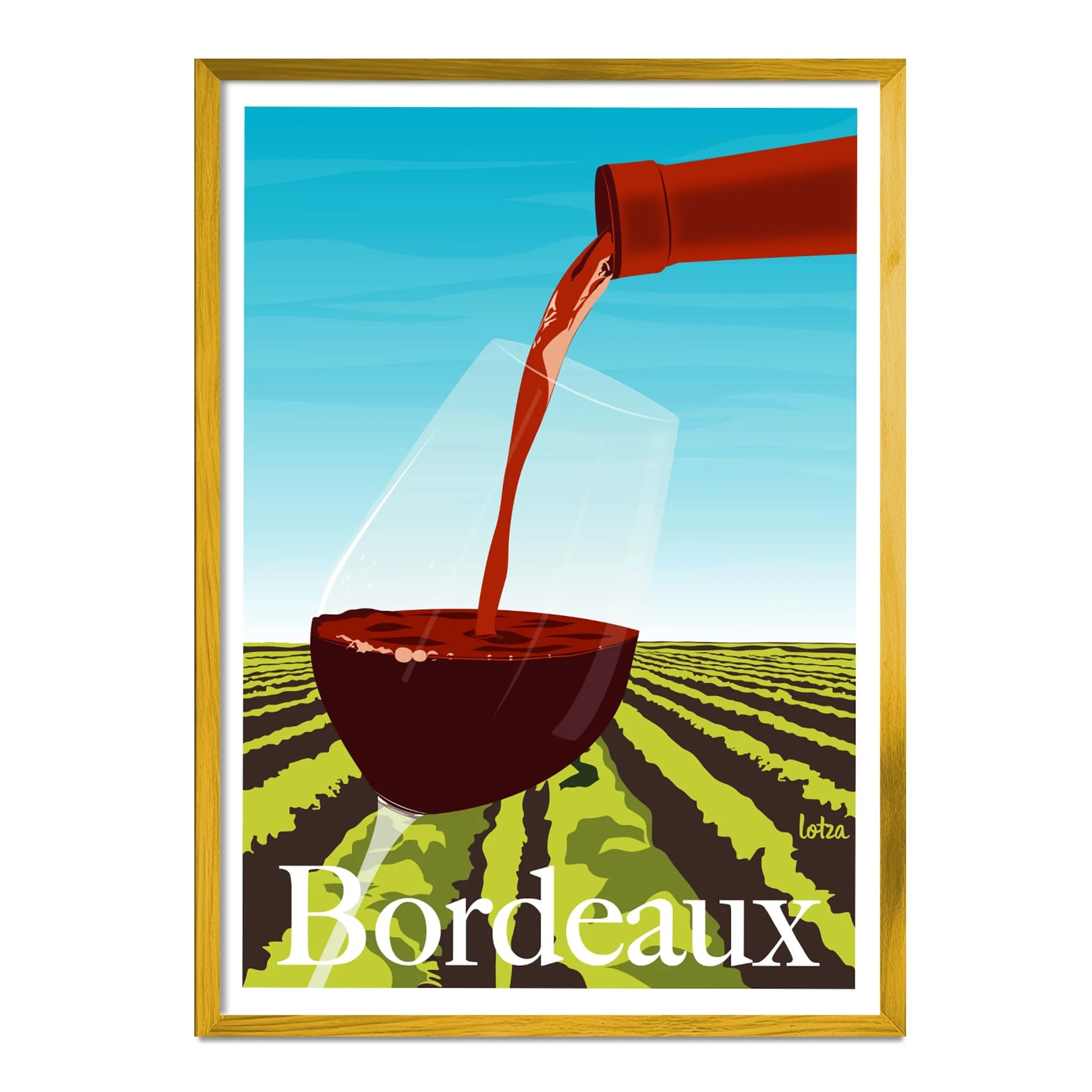 Affiche Bordeaux - Vignes