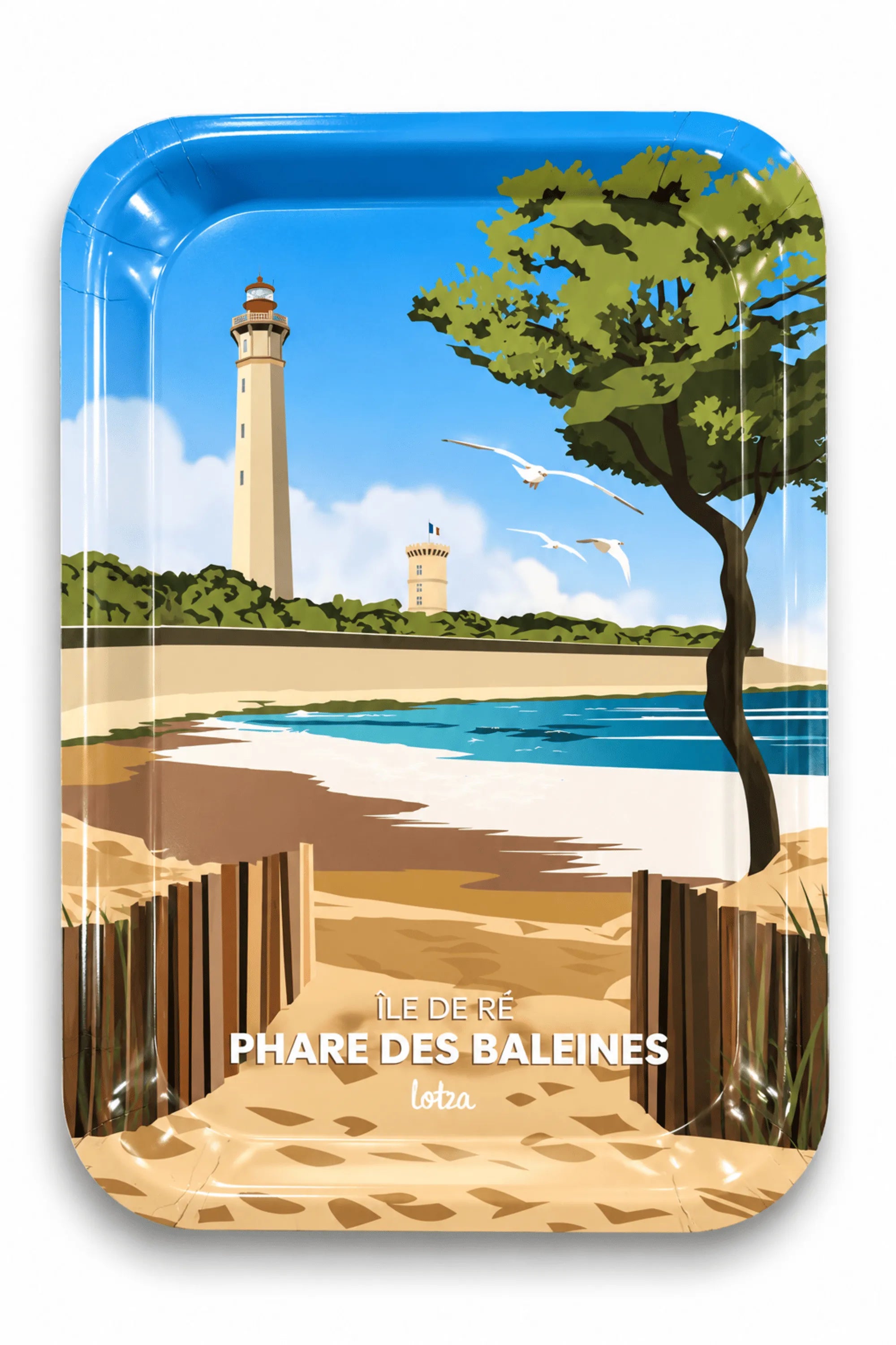 Plateau 28x18cm Île de Ré - Phare des Baleines