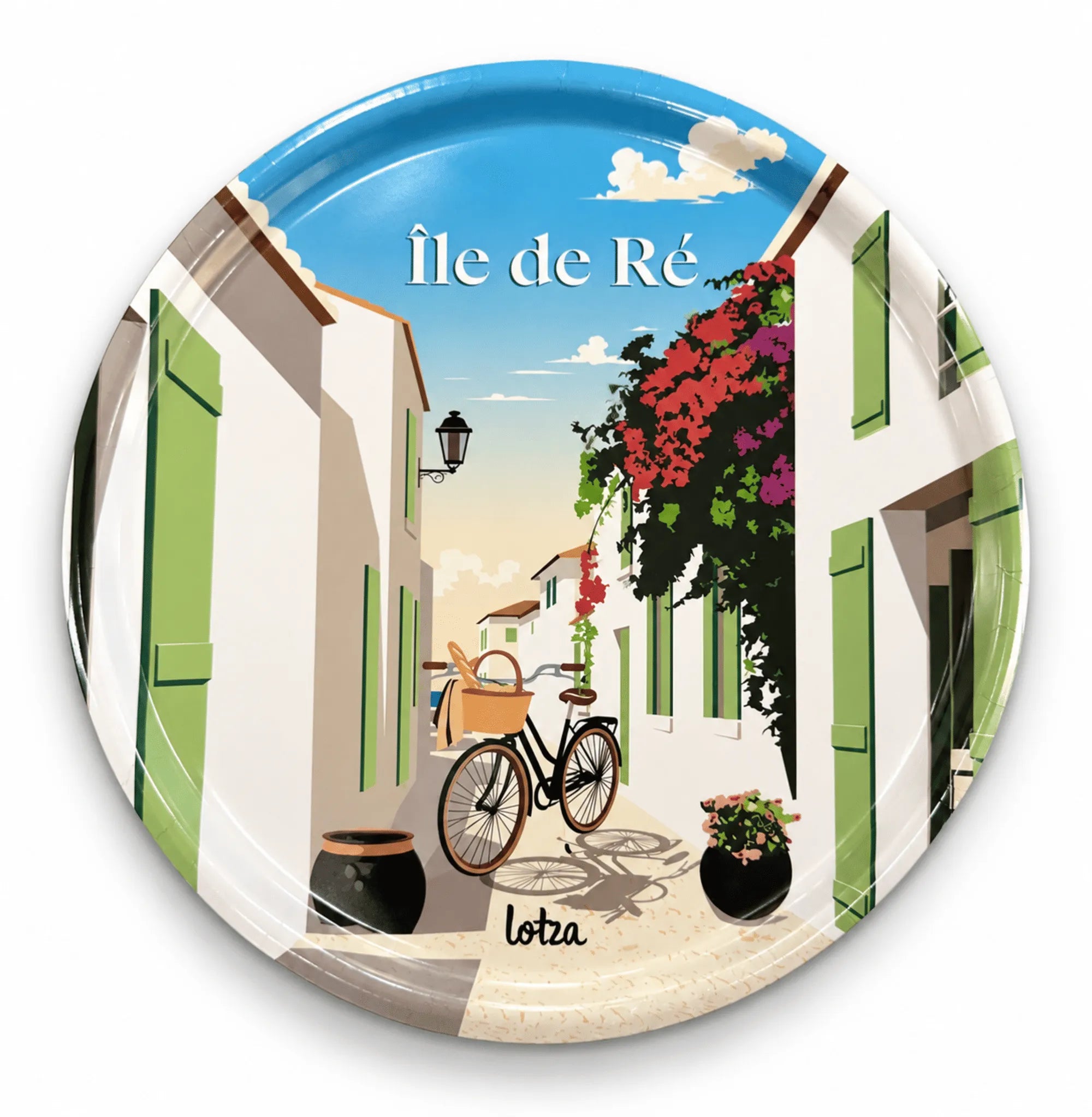 Plateau rond 42cm Île de Ré - Vélo